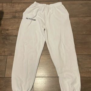 White Pretty Little Thing Sweatpants